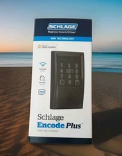 Schlage Encode PLUS WiFi Smart Deadbolt Century Trim Matte Black SEALED New 