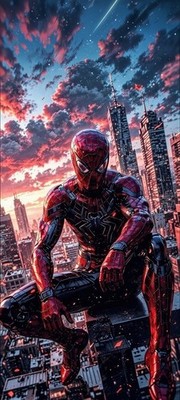 Marvel Spiderman New York Comic Superheld Disney Wandbild gerahmtes Leinwandbild