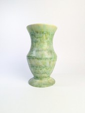 Vintage 1930s Flaxman Wade Heath England Art Deco Mottled Green Vase 