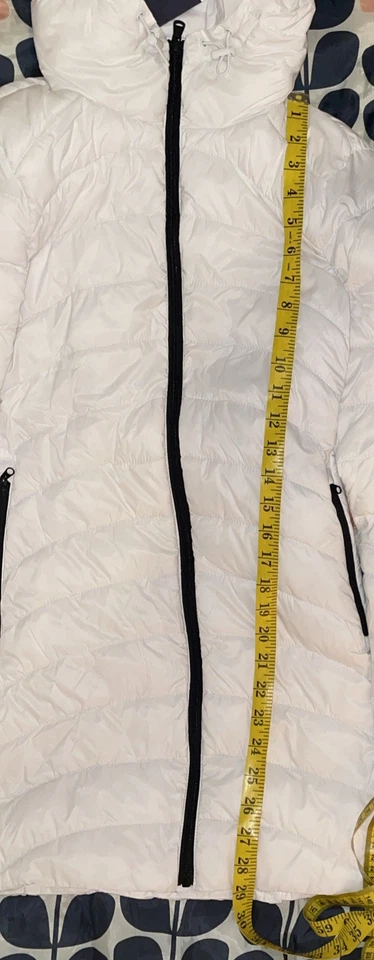 Gap Lightweight White Hooded Puffercoat XS - Image 3 of 4