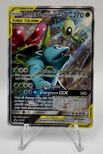 Pokémon TCG Celebi & Venusaur GX Holo Ultra Rare Card