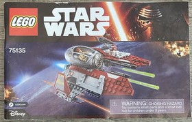 Lego Star Wars 75135 Obi-Wan's Jedi Interceptor 100% Complete Kenobi no Box