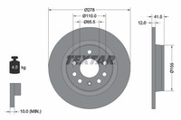 2X Bremsscheibe PRO Textar 92118503 FüR Vectra Opel Saab Signum CC Z03 D79 Fiat