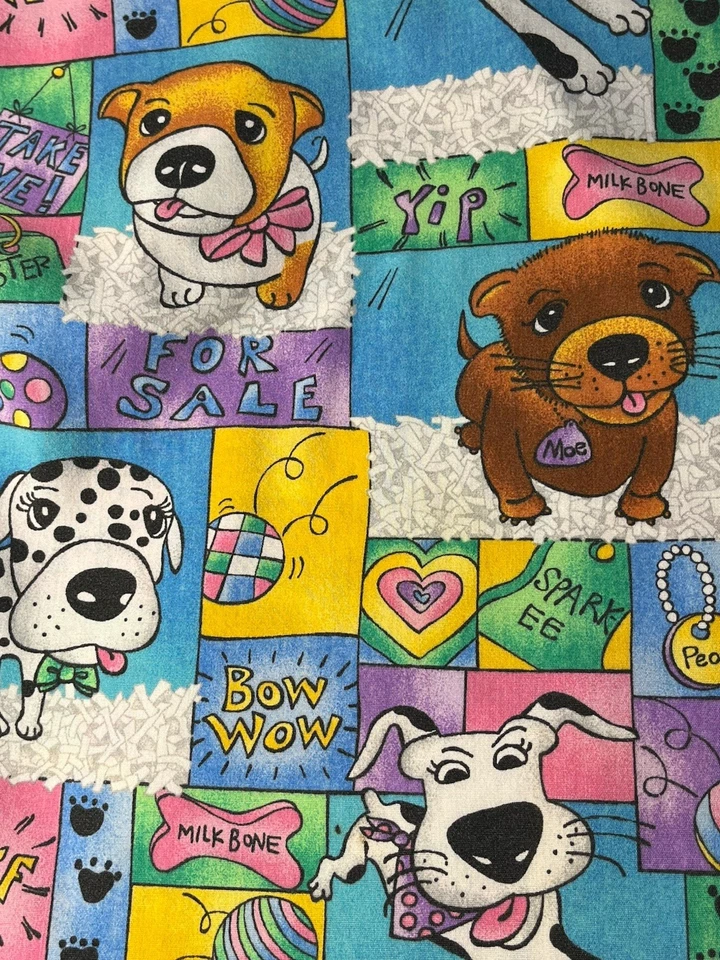 Simply Basic Scrub Top MEDIUM Dogs Puppies Cotton Blend Chest Pocket Whimsical - Image 4 of 4