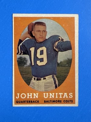 JOHNNY UNITAS ~ 1958 TOPPS Football Card #22 (VG-EX) ~ HOF ~ BALTIMORE COLTS v2