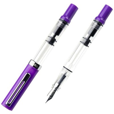 TWSBI Eco-T Eggplant Fountain Pen, 1.1mm, Piston Filling System, TWC10045