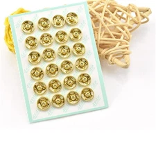 9mm Golden Mini Invisible Metal Snap Buttons Fasteners Press Studs Sewing