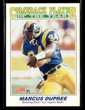 1991 Score Marcus Dupree #618