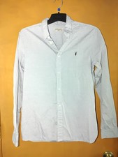 ALLSAINTS Men's Long Sleeves Button-up Round hem Shirt Size L Pre-owned
