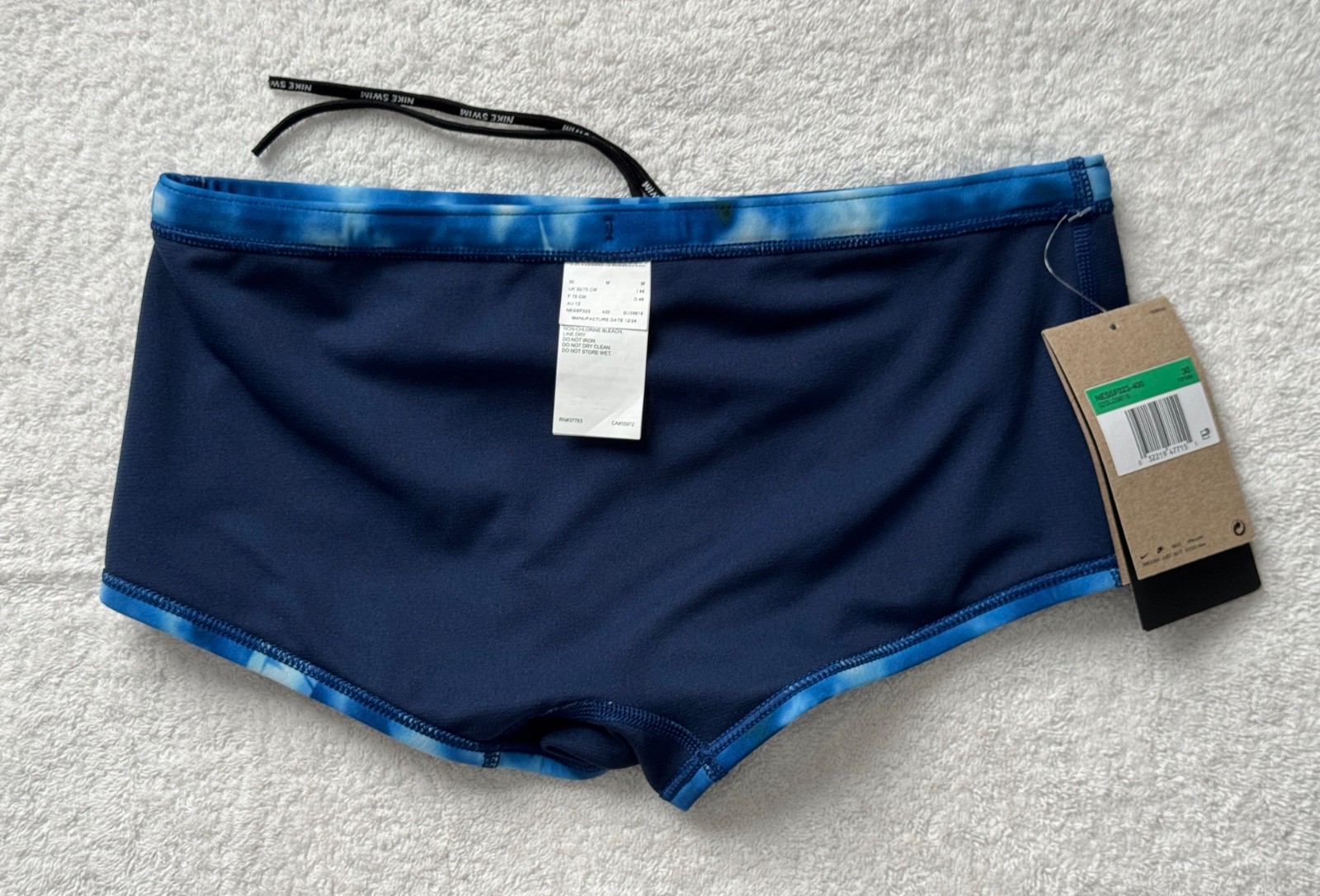 NWT-NIKE® Hydrastrong Men’s Sz 30 Underwater Print squarecut race swimsuit trunk thumbnail 5