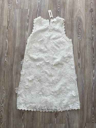 Eri + Ali Dress Shift Lace 3D White Summer S / UK 10 - BNWT £130