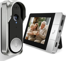 Doorbell Camera Wireless, Video Door Bell with Monitor, No Wifi Connection and A