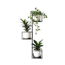 FRAMADO, Pflanzregal Blumen, Blumenregal, Blumenhalter Metall, FORESTA