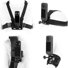Kit for Insta 360 X5 X4 , Chest Mount Head Strap Harness Backpack Clip Holder...