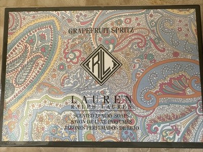 Lauren Ralph Lauren Grapefruit Spritz Scented Luxury Soaps Set Of 6 New In Box