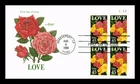 Dr Jim Stamps First Day Cover Love Roses 1988 Plate Block Artmaster Cachet