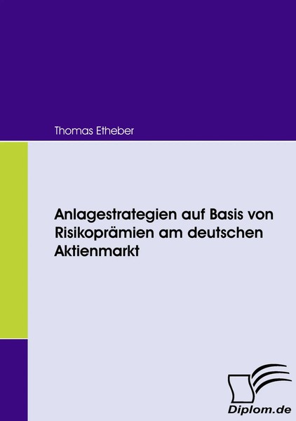 Anlagestrategien Auf Basis Von RisikopräMien Am Deutschen Aktienmarkt Etheber-image