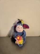 Disney Store Winnie The Pooh Flower Power Eeyore 8" Bean Bag Plush Toy