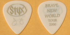 Styx 2000 Brave New World concert tour James Young Guitar Pick