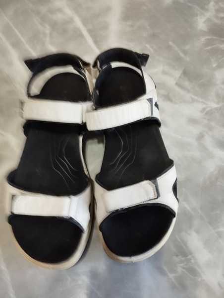 Women Ecco Heels White Leather 38 #BT5Q