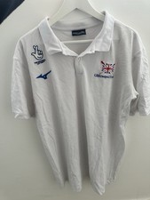 GB rowing Team T Shirt - White With Union Jack Mens Mizuno L / XL