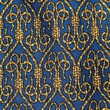 Excellent condition HERMES tie rope decoration total pattern 100 silk made in Fr