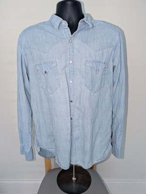 Polo Ralph Lauren Dungarees Chambray Pearl Snap Button Men's Polo Ralph Lauren Dungarees Chambray Pearl Snap Button Men's