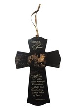 Christian Nativity Cross Isaiah 9:6 Prince of Peace Ornament Wall Hanging