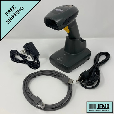 DS6878 Motorola Barcode Scanner Wireless USB 2D Laser + NEW BATTERY Zebra Symbol