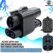 CCS2 to CCS1 EV Charging Adapter AC DC , 250A DC 80A AC, 1000V