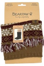 BEARPAW Jacquard Fringe Boot Topper Toasted Coconut