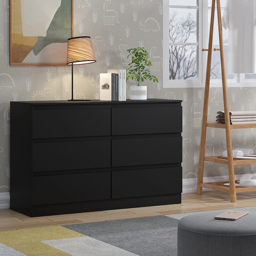 Black on sale 6 drawers