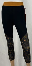 Wild Rye Jane Lite Crop Base Layer Leggings Womens NWT Size 4 Desert Dream Black