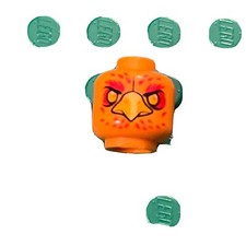 LEGO LEGENDS OF CHIMA MINIFIGURES  - X 1 HEAD FOR THE FRAX - TWO FACES