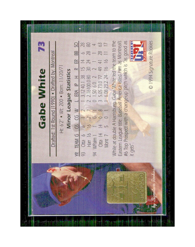 1994 Signature Rookies Gold Standard Gabe White #73 - Picture 4 of 4