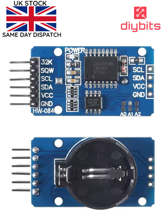 DS3231 AT24C32 I2C RTC Clock Module Timer Memory for Arduino Raspberry Pi ESP32