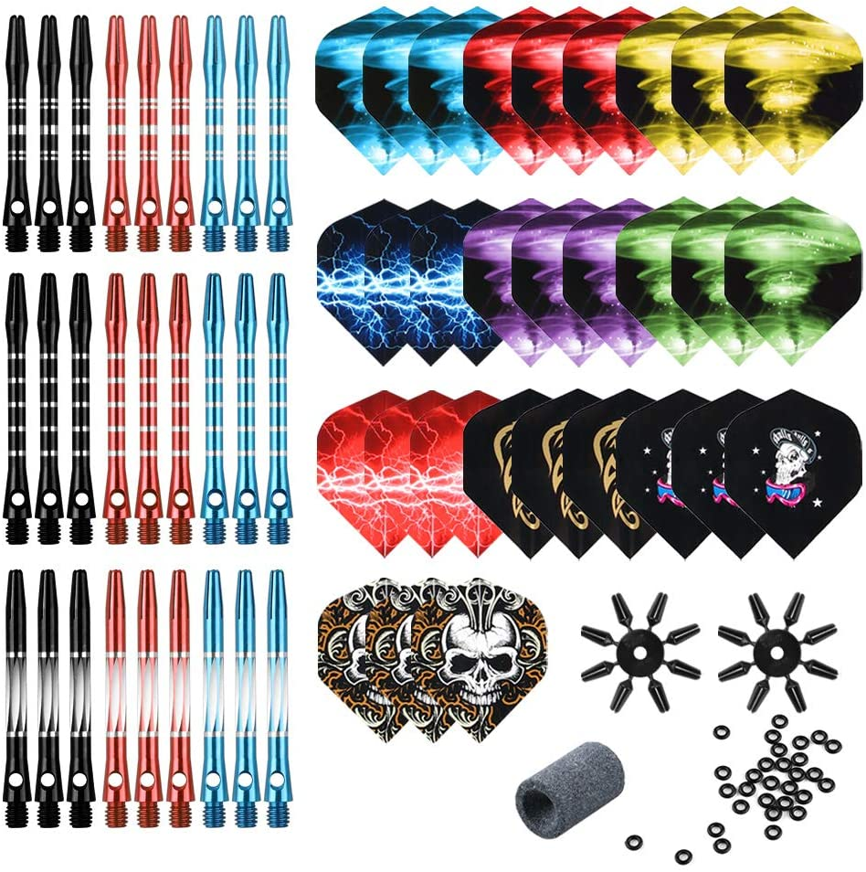 Dart Accessories Kit Including Aluminum Dart Shafts,Dart Flights