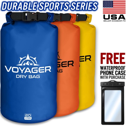 Waterproof Dry Bag Roll Top Gear Bag Kayak Fishing Camping Boating Beach 10/20L