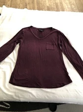 ATTENTION ladies XL plum T-shirt POCKET
