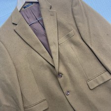 Lauren Ralph Lauren Men's 44S Brown 100 Camel Hair 2-Button Blazer Jacket