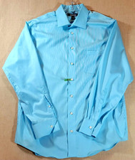 Kenneth Cole Reaction Men's Dress Shirt Size L Blue Checkered Large