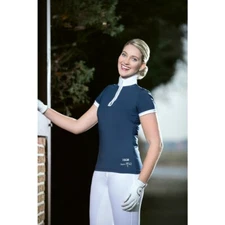 HKM Crystal Competition Show Shirt - Short Sleeve - White or Navy