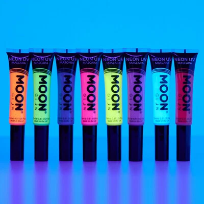 Moon Glow Neon UV Mascara - Choose from 8 colours - Glows brightly under UV!