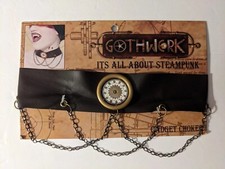 Gothwork GADGET CHOKER Steampunk Costume Halloween Necklace w/chains NEW