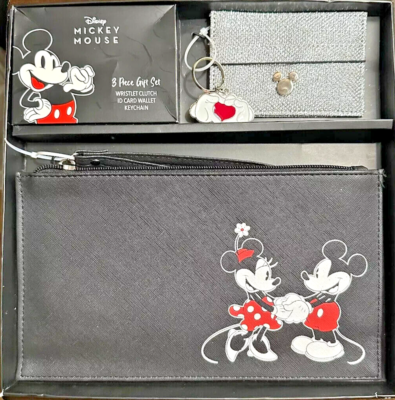 3pc Disney Mickey & Minnie Backpack, Wallet & Wristlet Disney Mickey Mouse & Minnie Mouse 3 Piece Set Wristlet  main image 3