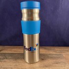 FedEx  Office Travel Mug Cup Blue Stainless Steel New In Box Employee — photo 8