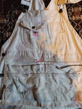 Vintage 60s GWG Journeyman Artists Dungarees Overalls Workwear Beat to Hell S 