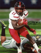 JAKEEM GRANT TEXAS TECH RED RAIDERS #11 SIGNED IN BLACK 8X10 PHOTO W/ PHOTO PROO