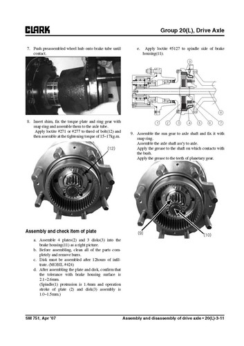 60 Diesel Forklift TECH Service Repair Manual Fits Clark C60-80D 60-75L SM7 - Picture 4 of 21