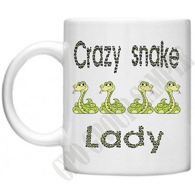 Crazy Snake Lady Reptilien Haustiere Neuheit Mama Mama Geschenke für sie Tee Kaffee Becher 
